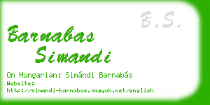 barnabas simandi business card